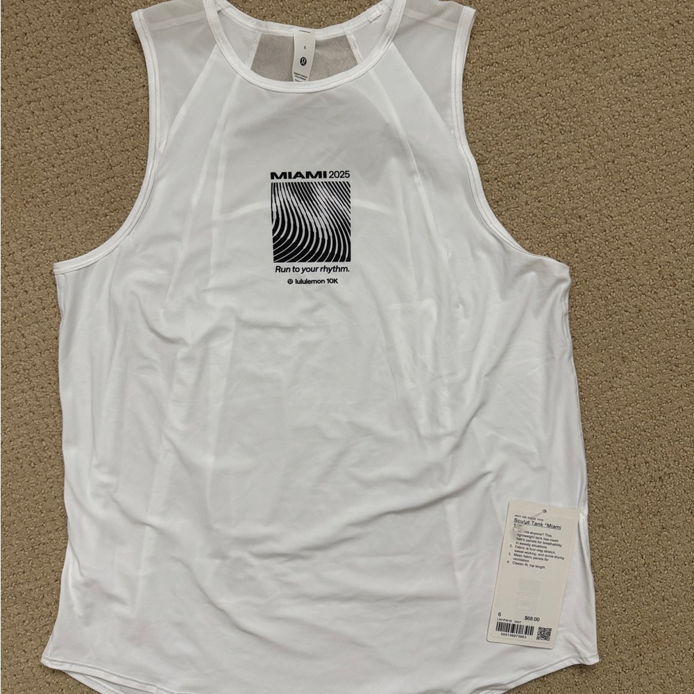 Limited Edition! Lululemon Miami 10K - Sculpt Tank 6